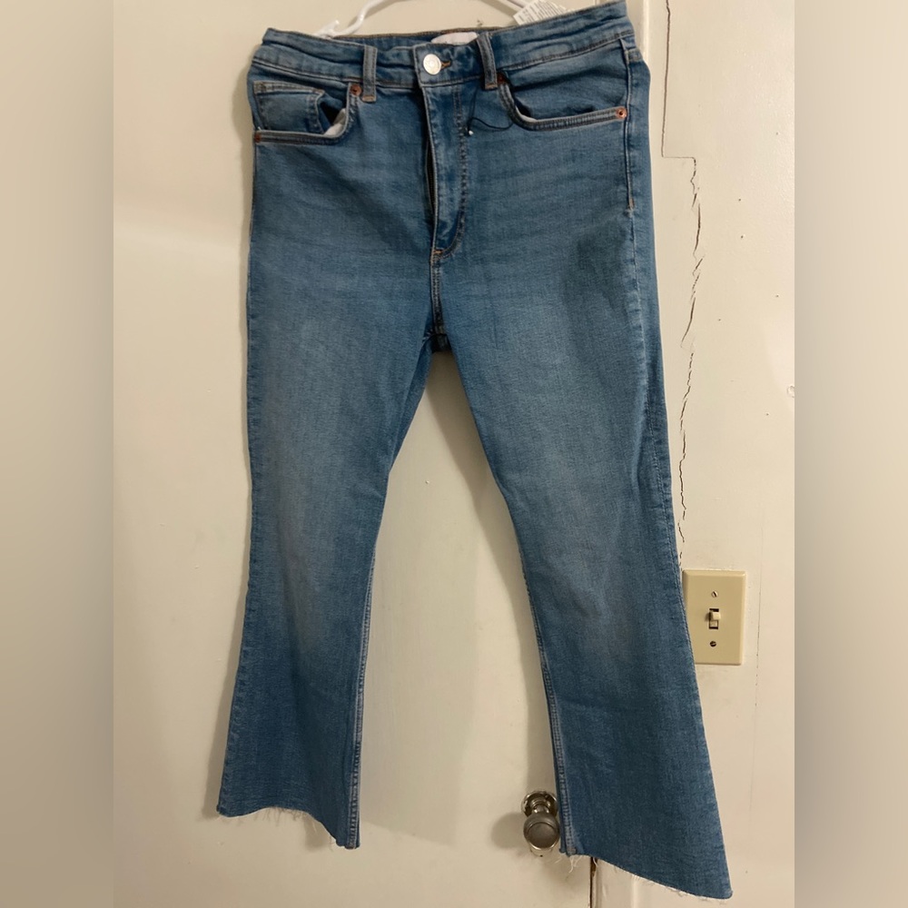 Zara Cropped Flare jeans